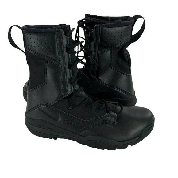 Nike SFB Field 2 8" Boots Mens 10 Leather Military Tactical Combat Triple Black - Picture 5 of 9